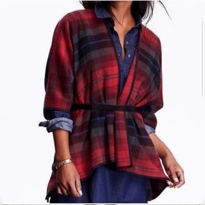 XL/XXL Plaid Poncho